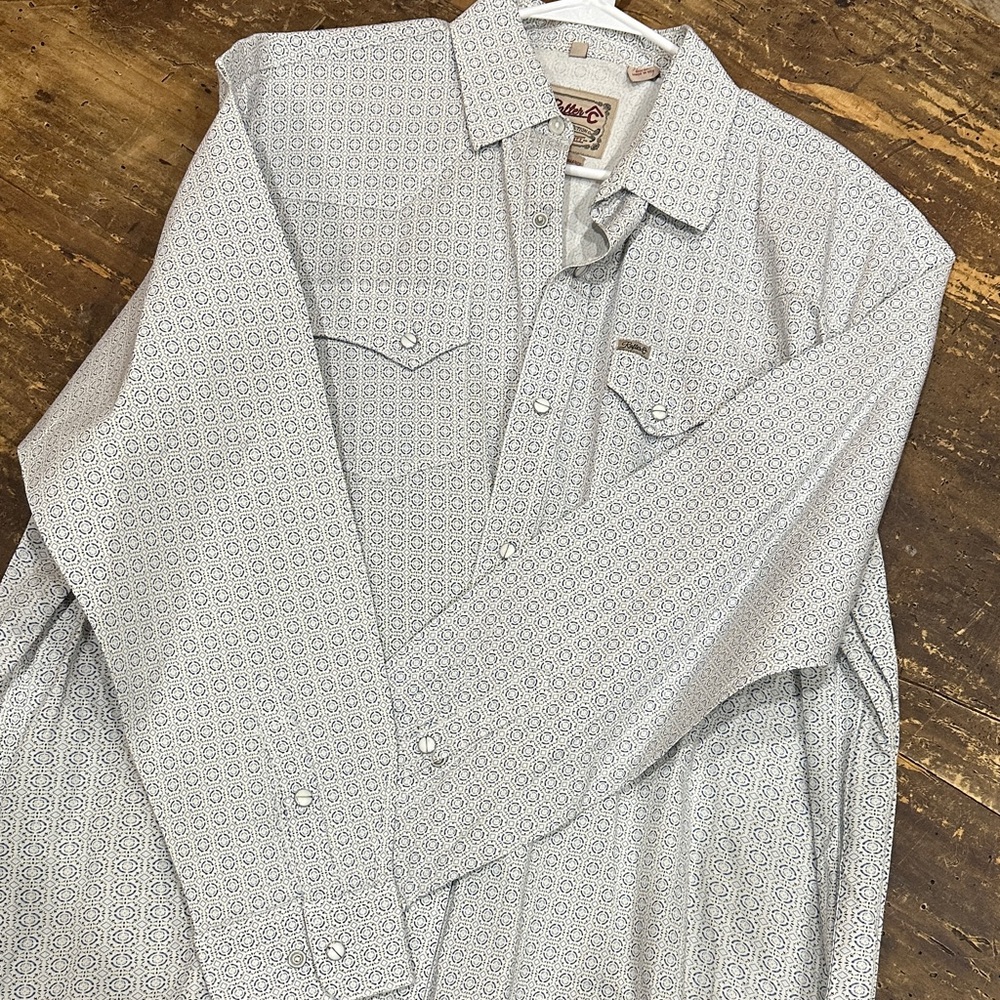 Men’s long sleeve pearl snap XXL